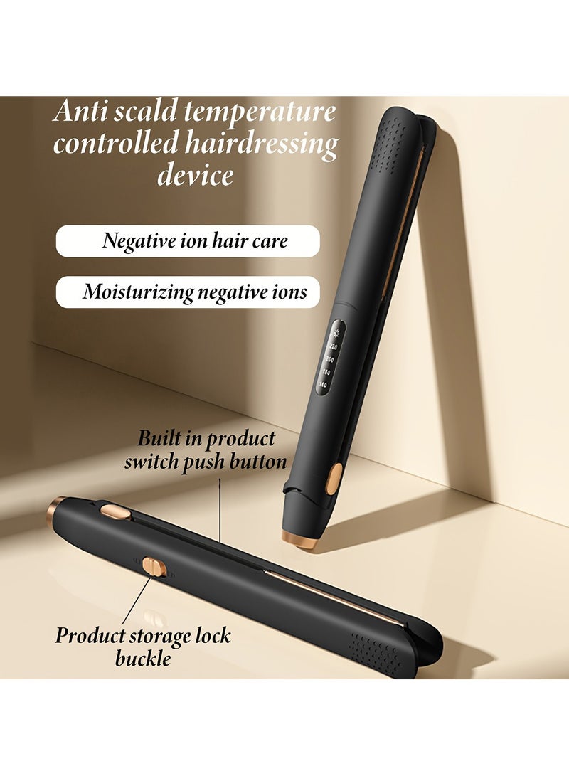 2-in-1 Hair Straightener and Curler Dual Voltage Styling Tool for Professional Salon Straightening/Curling/Waving - Image 5